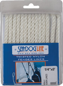 TWISTED NYLON FENDER LINE (SEADOG) 2" 12 2 1/4" 6' White